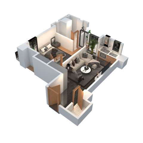 3 Bed Type A1 Isometric